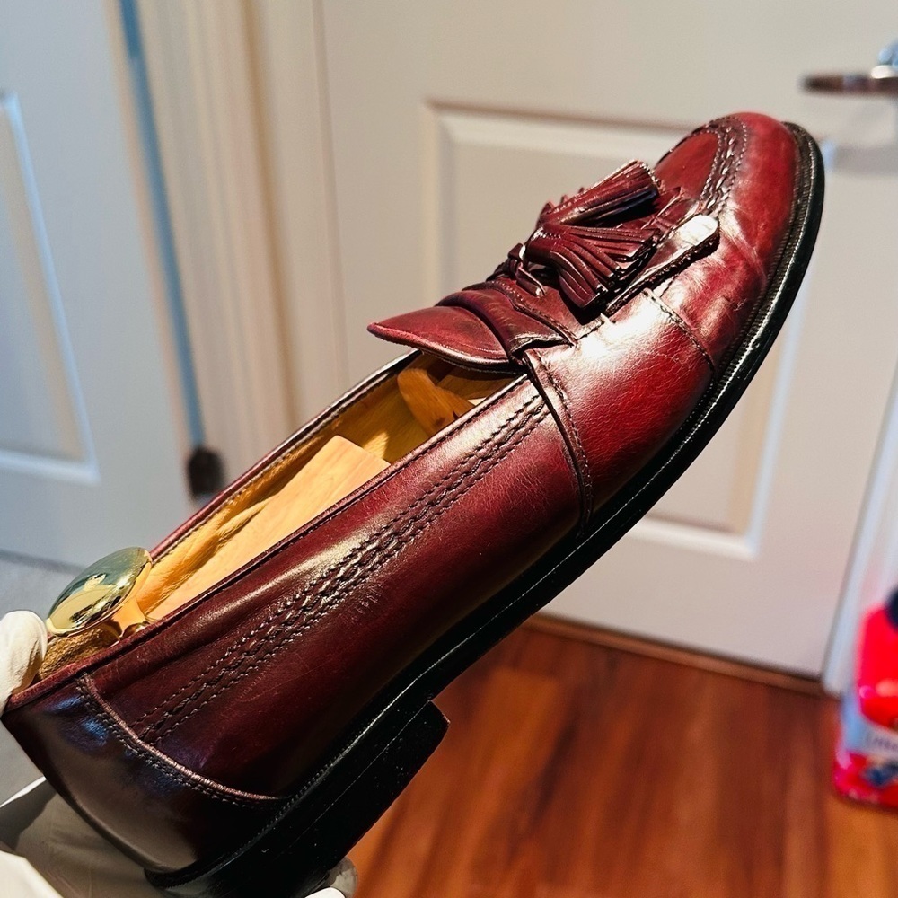 Johnston & Murphy Cellini Burgundy Loafers - Picture 10 of 13